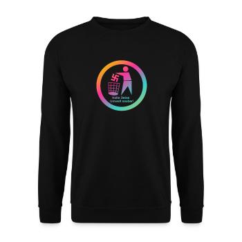 FCK NZS - Die Welt ist bunt! - Gegen Rechts - Unisex Pullover - Schwarz - Vorne - Alina (178cm) & Michal (187cm)