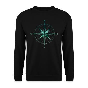 Compas, Kompass, En Plein Air, Nature, Faune - Sweat-shirt Unisexe - noir - Devant - Alina (178cm) & Michal (187cm)