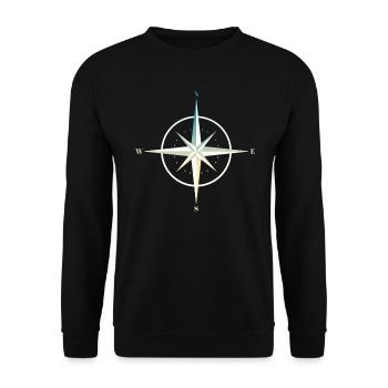 Compas, Kompass, En Plein Air, Nature, Faune - Sweat-shirt Unisexe - noir - Devant - Alina (178cm) & Michal (187cm)