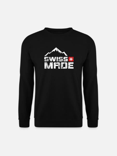 Swiss Made Schweiz CH Schweizer Swiss Switzerland - Unisex Pullover - Schwarz