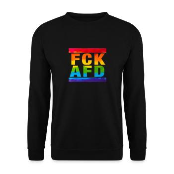 Contre les nazis - FCK AFD - Contre la droite - Sweat-shirt Unisexe - noir - Devant - Alina (178cm) & Michal (187cm)
