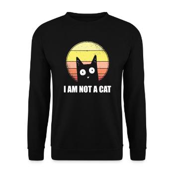 Funny Meme for I am not a Cat - Unisex Sweatshirt - black - Front - Alina (178cm) & Michal (187cm)
