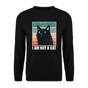 Funny Meme for I am not a Cat - Unisex Sweatshirt - black - Front - Alina (178cm) & Michal (187cm)