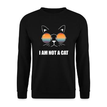 Funny Meme for I am not a Cat - Unisex Sweatshirt - black - Front - Alina (178cm) & Michal (187cm)