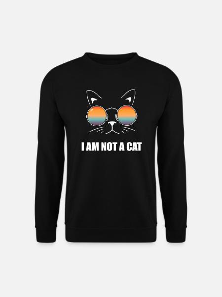 Funny Meme for jeg er ikke en kat - Unisex sweater - sort