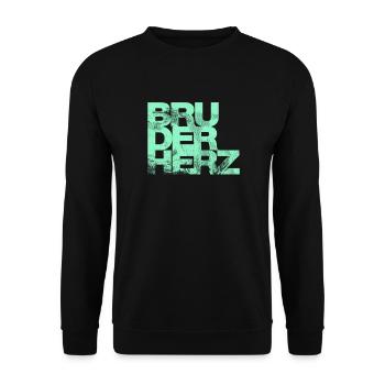 Bruderherz Bester Bruder der Welt Geschenkidee - Unisex Pullover - Schwarz - Vorne - Alina (178cm) & Michal (187cm)