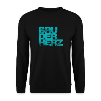 Bruderherz Bester Bruder der Welt Geschenkidee - Unisex Pullover - Schwarz - Vorne - Alina (178cm) & Michal (187cm)