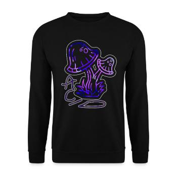 Acid Rave Techno Festival EDM Shuffle Goa - Unisex Pullover - Schwarz - Vorne - Alina (178cm) & Michal (187cm)