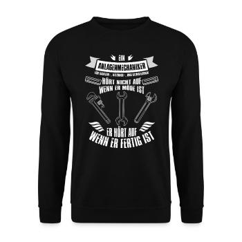 Anlagenmechaniker, Klempner, Sanitär, Gas - Unisex Pullover - Schwarz - Vorne - Alina (178cm) & Michal (187cm)