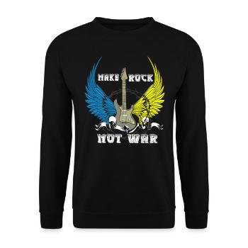 Make Rock not War - Unisex Pullover - Schwarz - Vorne - Alina (178cm) & Michal (187cm)