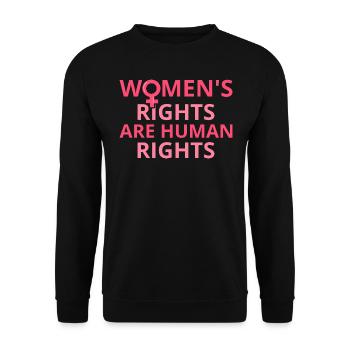 Women's Rights Are Human Rights II - Unisex Sweatshirt - black - Front - Alina (178cm) & Michal (187cm)