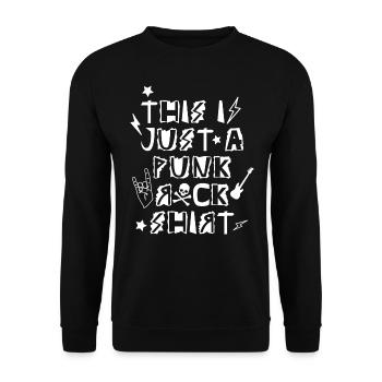 This Is Just A Punk Rock Design Musik Rock - Unisex Pullover - Schwarz - Vorne - Alina (178cm) & Michal (187cm)