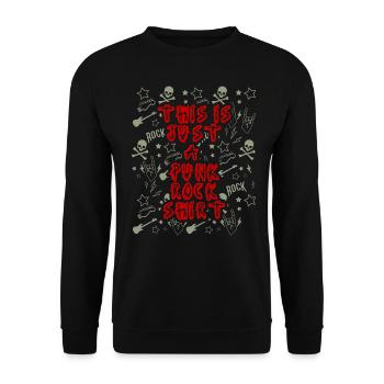 This Is Just A Punk Rock Design Musik Rock - Unisex Pullover - Schwarz - Vorne - Alina (178cm) & Michal (187cm)