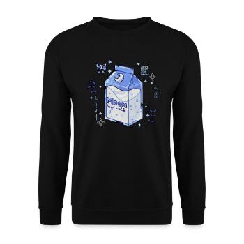 Lait de Lune - Sweat-shirt Unisexe - noir - Devant - Alina (178cm) & Michal (187cm)