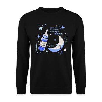 Gute Nacht Kosmetik - Unisex Pullover - Schwarz - Vorne - Alina (178cm) & Michal (187cm)