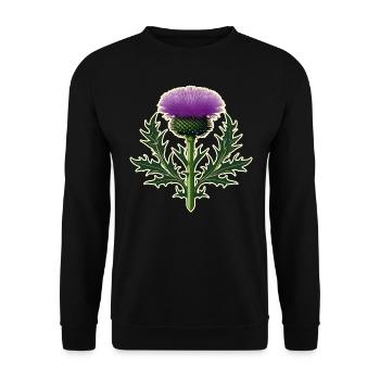 Beautiful Thistle alls Coat of Arms I - Unisex Sweatshirt - black - Front - Alina (178cm) & Michal (187cm)