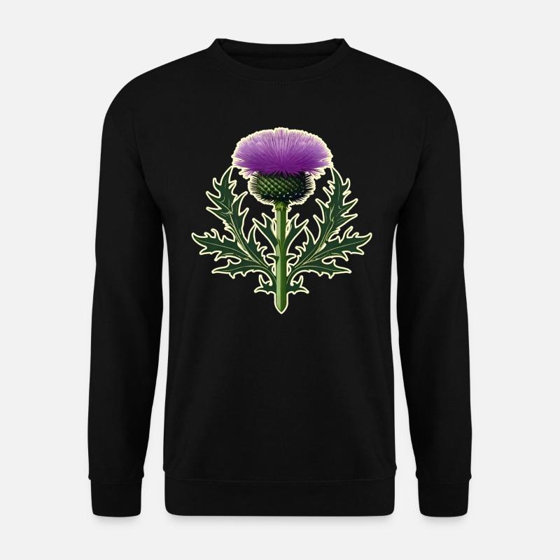 Wunderschöne Distel alls Wappen I - Unisex Pullover - Schwarz