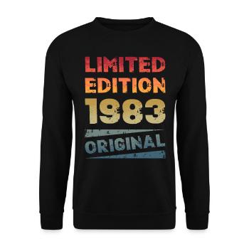 Limited Edition Geburtstag Party Jahrgang 1983 - Unisex Pullover - Schwarz - Vorne - Alina (178cm) & Michal (187cm)