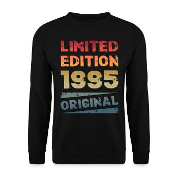 Limited Edition Birthday Party Vintage 1995 - Unisex Sweatshirt - black - Front - Alina (178cm) & Michal (187cm)