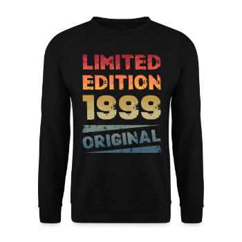 Limited Edition Birthday Party Vintage 1999 - Unisex Sweatshirt - black - Front - Alina (178cm) & Michal (187cm)