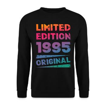 Limited Edition Birthday Party Vintage 1995 - Unisex Sweatshirt - black - Front - Alina (178cm) & Michal (187cm)