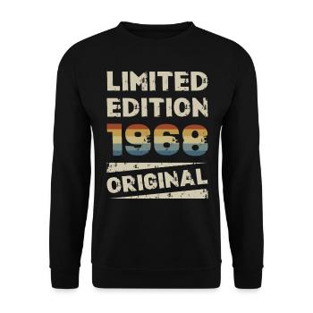 Limited Edition Birthday Party Vintage 1968 - Unisex Sweatshirt - black - Front - Alina (178cm) & Michal (187cm)