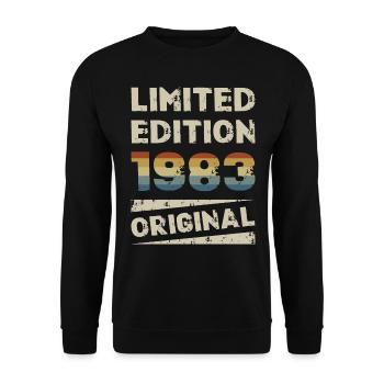 Limited Edition Geburtstag Party Jahrgang 1983 - Unisex Pullover - Schwarz - Vorne - Alina (178cm) & Michal (187cm)