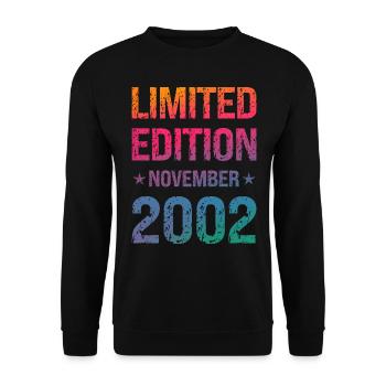 Fête d’anniversaire en édition limitée Vintage 2002 - Sweat-shirt Unisexe - noir - Devant - Alina (178cm) & Michal (187cm)