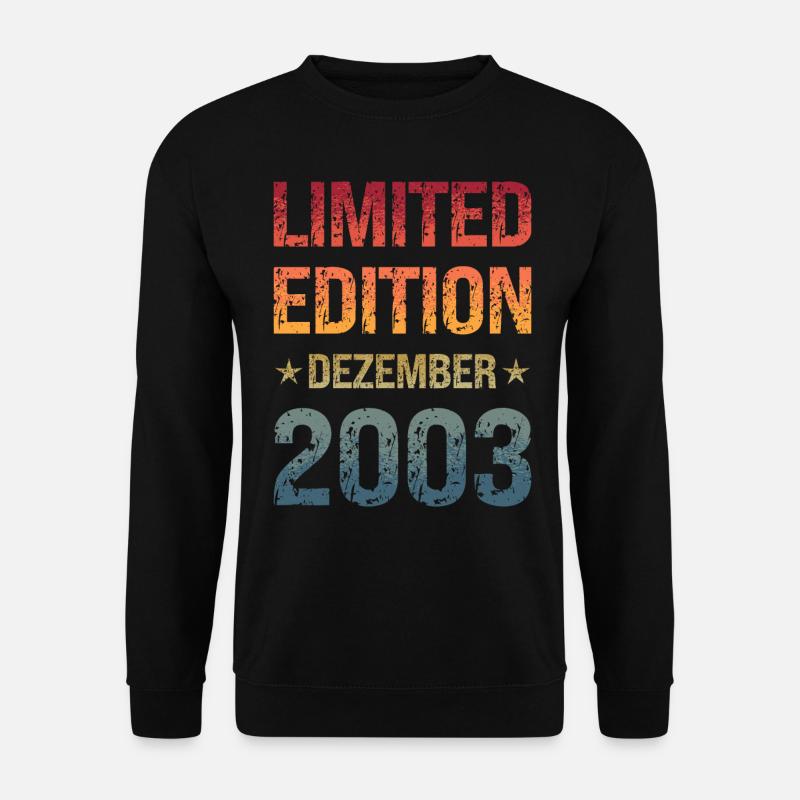 Limited Edition 21 Geburtstag Party Jahrgang 2003 - Unisex Pullover - Schwarz
