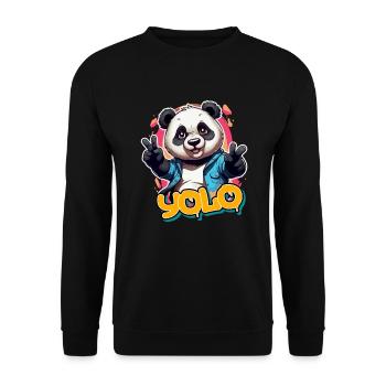 YOLO - You only live once - Unisex Pullover - Schwarz - Vorne - Alina (178cm) & Michal (187cm)