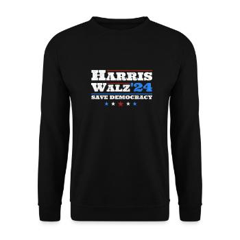 Kamala Harris & Tim Walz 2024 Chemise de soutien - Sweat-shirt Unisexe - noir - Devant - Alina (178cm) & Michal (187cm)