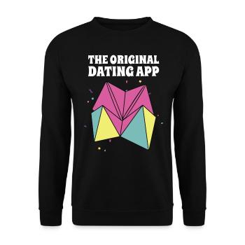 90s 90s Retro Gift - Unisex Sweatshirt - black - Front - Alina (178cm) & Michal (187cm)