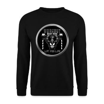 Workout like a Gorilla - Unisex Sweatshirt - black - Front - Alina (178cm) & Michal (187cm)