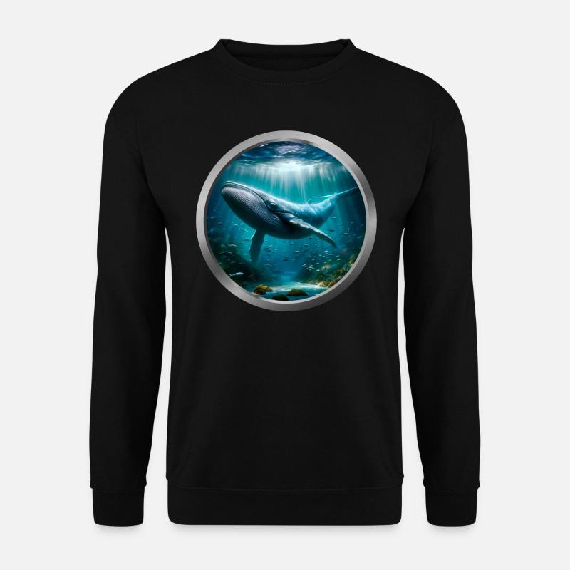 Humpback Whale - 2 - Unisex Sweatshirt - black