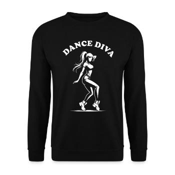 Dance Diva, Dancer Design for Women - Unisex Sweatshirt - black - Front - Alina (178cm) & Michal (187cm)