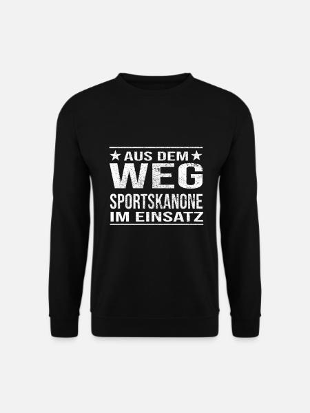 Aus dem Weg Sportskanone im Einsatz Design - Unisex Pullover - Schwarz
