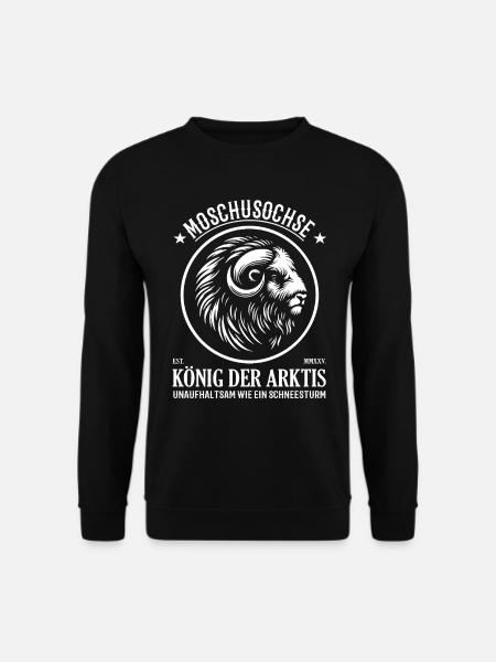Moschusochse König der Arktis - Unaufhaltsam! - Unisex Pullover - Schwarz