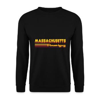 cool Massachusetts États-Unis États design - Sweat-shirt Unisexe - noir - Devant - Alina (178cm) & Michal (187cm)