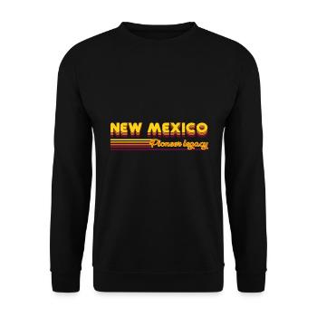cooles New Mexico USA Bundesstaaten Design - Unisex Pullover - Schwarz - Vorne - Alina (178cm) & Michal (187cm)