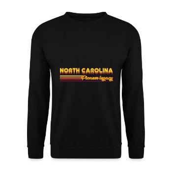cooles North Carolina USA Bundesstaaten Design - Unisex Pullover - Schwarz - Vorne - Alina (178cm) & Michal (187cm)