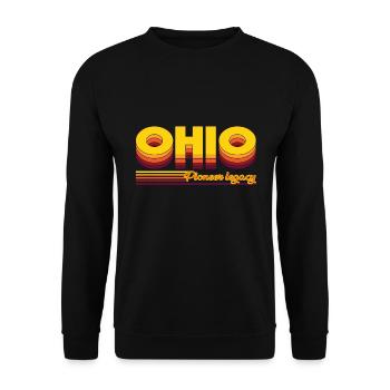 cool Ohio USA states design - Unisex Sweatshirt - black - Front - Alina (178cm) & Michal (187cm)