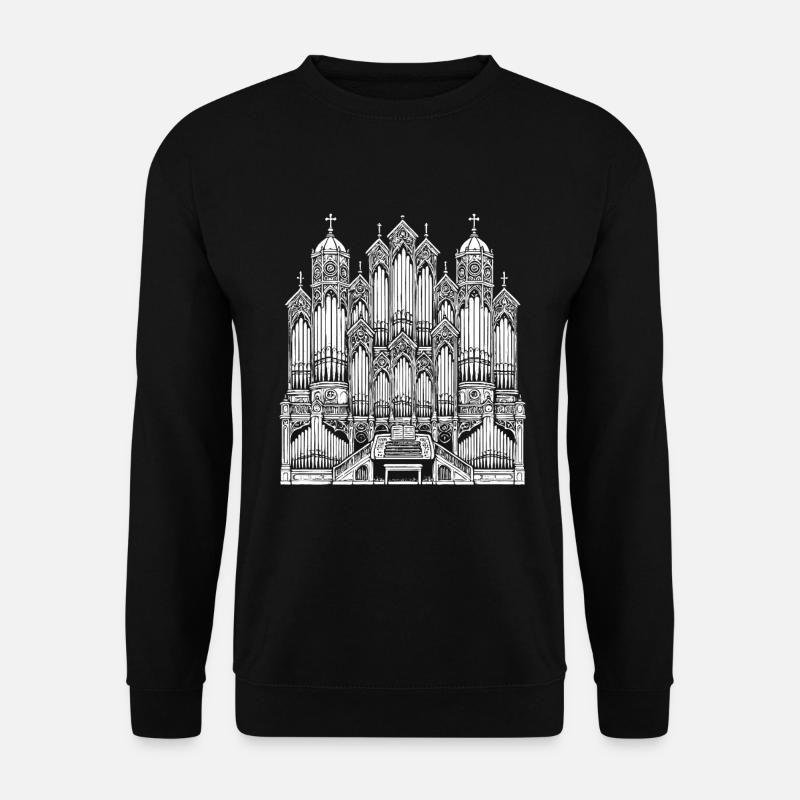 Orgel Design – Für Fans der majestätischen Kirchen - Unisex Pullover - Schwarz