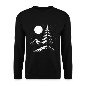 Winter Landscape Design – Frosty Beauty - Unisex Sweatshirt - black - Front - Alina (178cm) & Michal (187cm)