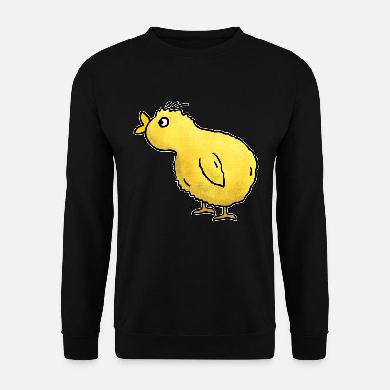 Flauschiges Küken Huhn Hühnchen Vogel Hähnchen - Unisex Pullover - Schwarz