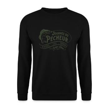 JOURNÉE DU PÊCHEUR - Sweat-shirt Unisexe - noir - Devant - Alina (178cm) & Michal (187cm)
