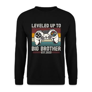 Promu grand frère en 2025 - Sweat-shirt Unisexe - noir - Devant - Alina (178cm) & Michal (187cm)