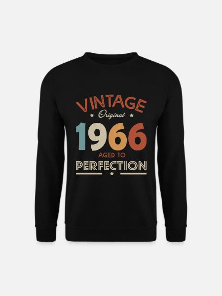 56 años vintage regalo humor Nacido en 1966 - Sudadera unisex - negro