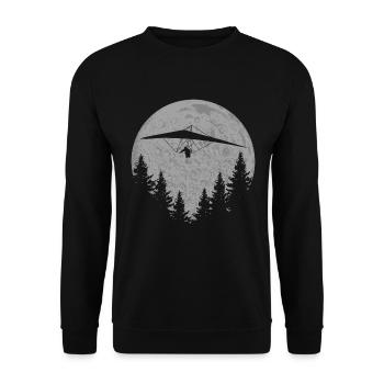 Hanggleiter Drachenflieger Deltasegler - Unisex Pullover - Schwarz - Vorne - Alina (178cm) & Michal (187cm)