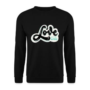 amour - Sweat-shirt Unisexe - noir - Devant - Alina (178cm) & Michal (187cm)