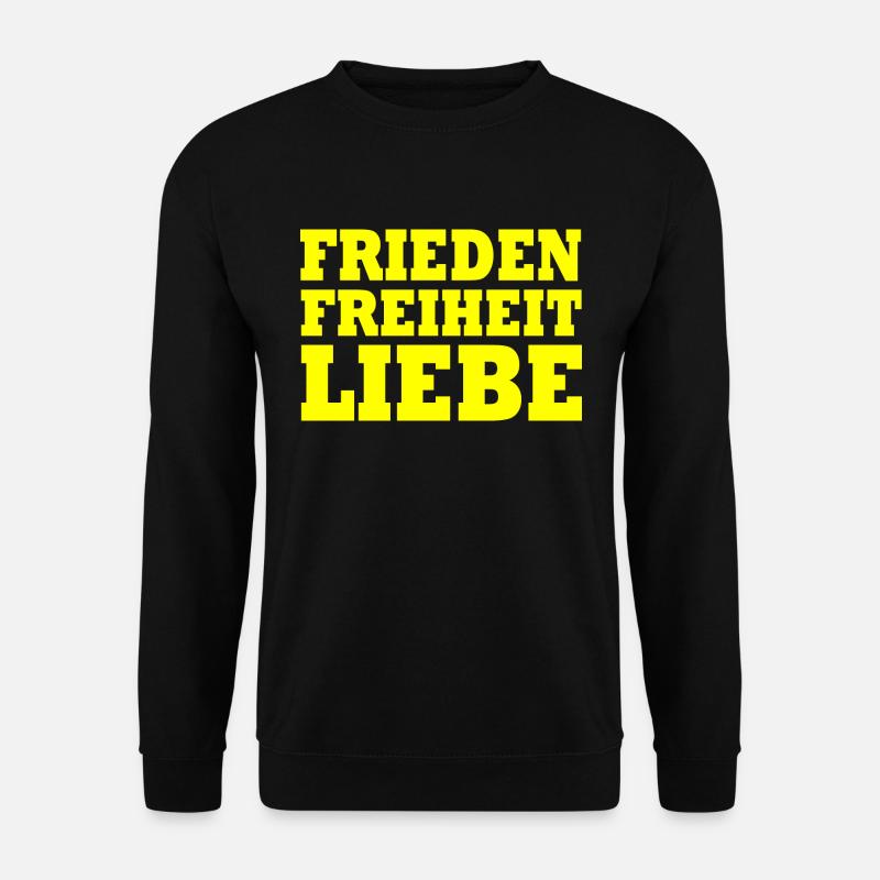 Frieden freiheit liebe - Unisex Pullover - Schwarz